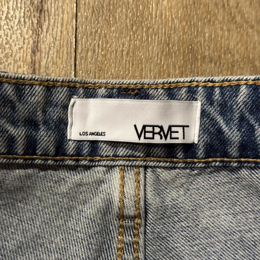 Women’s Straight Leg Distressed Jeans - Light Blue - Picture 2 of 6